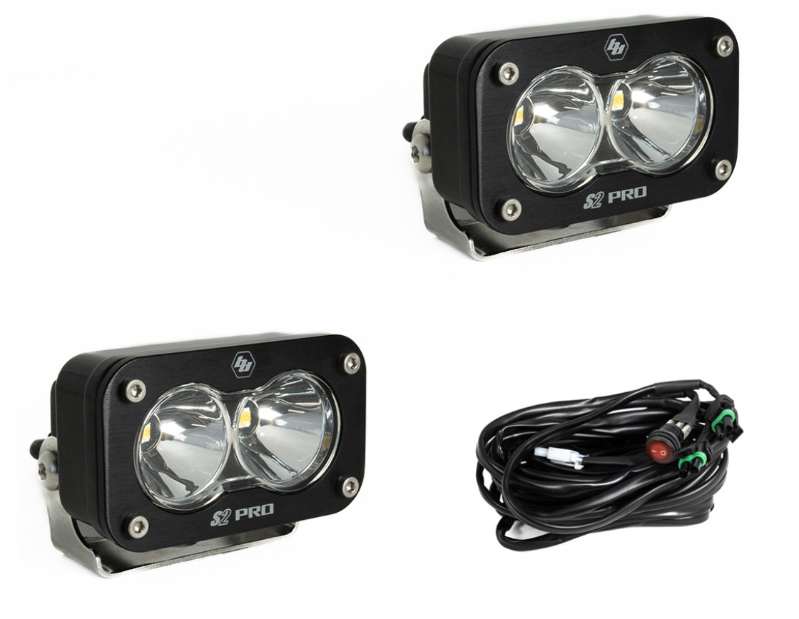 S2 Pro Black LED Auxiliary Light Pod Pair