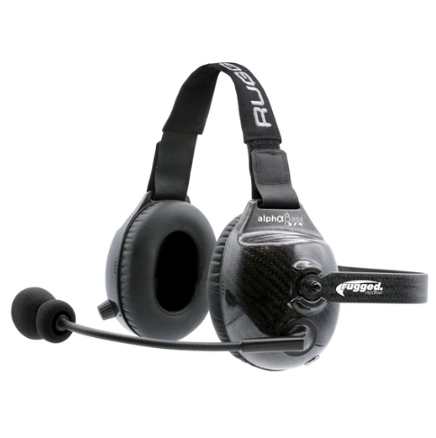 AlphaBass Carbon Fiber Stereo Headset with Bass Boost and Volume Control (OTH and BTH)