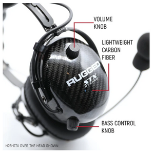 AlphaBass Carbon Fiber Stereo Headset with Bass Boost and Volume Control (OTH and BTH)